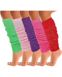 Mysocks Leg Warmers Extra Soft 5 Pairs Glitter