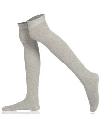 Womens Plain Combed Cotton Over the Knee Socks 004