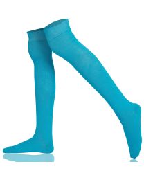 Womens Over the Knee Socks Plain Combed Cotton 001