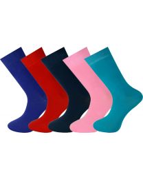 5 Pairs Women's Crew Socks Multi Selection 008 4-7