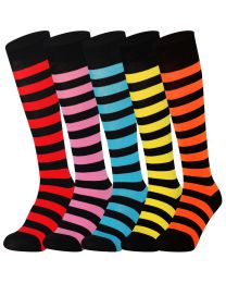 Mysocks Knee High 5 Pairs Multi Colour Stripe Socks