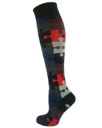 Mysocks Puzzle Design Knee High Socks