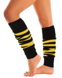 Mysocks Leg Warmer Stripes Yellow Black