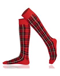 Mysocks Checked Design Knee High Socks