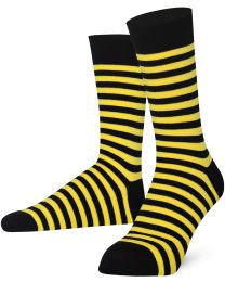 Mysocks Black Striped Crew Socks