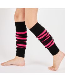 Mysocks Leg Warmer Stripes Fuchsia Black
