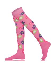 Womens Over the Knee Socks Light Flower Selection Light Flower Selection