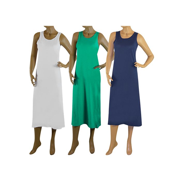 3 Pack Plain Midi Dresses Blue Selection