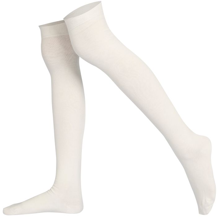 Cream over the knee socks hotsell
