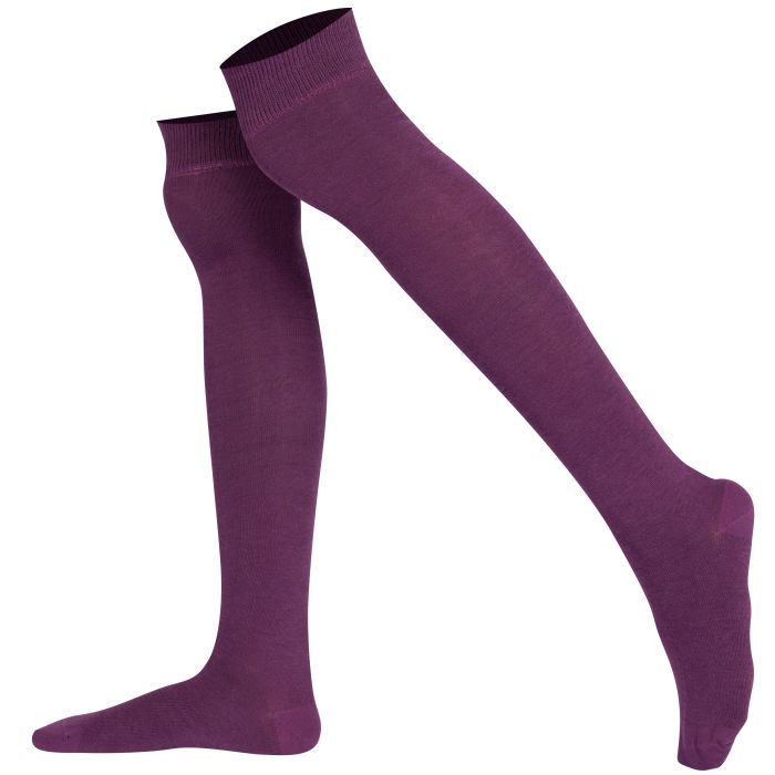 Purple over the knee socks on sale
