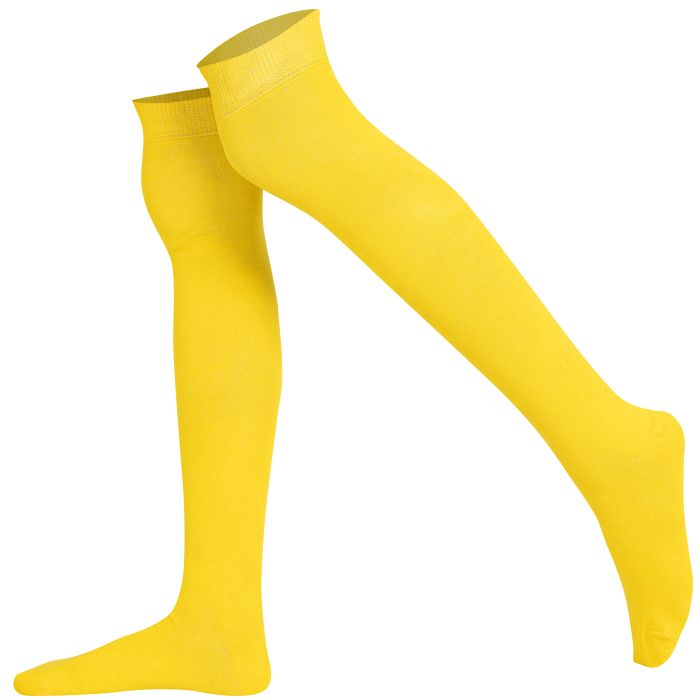 Yellow over the knee socks sales