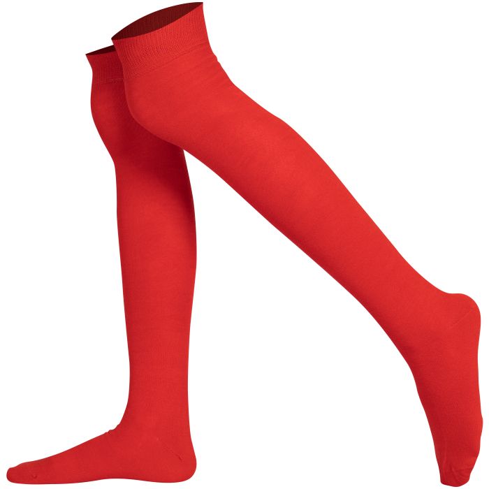 Red over the knee socks store