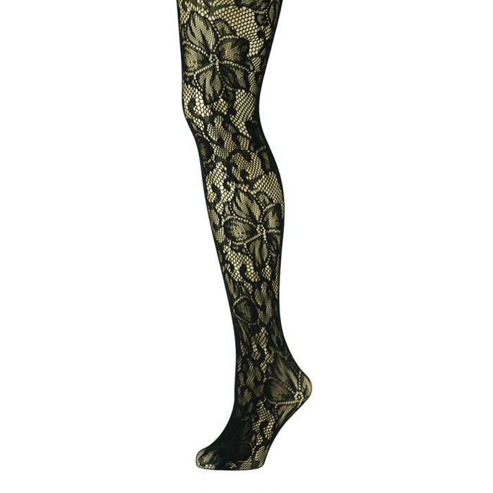 Womens Tights Fishnet Flower Design