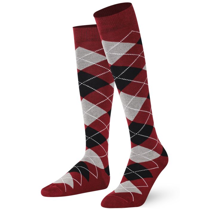 Argyle knee socks discount