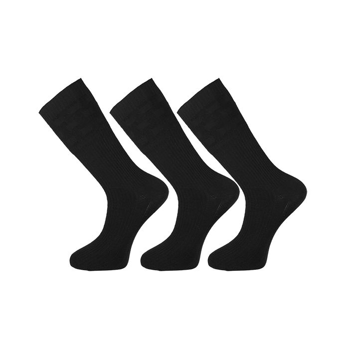 3 PairsPack Non Elastic Loose Top Black Men Socks