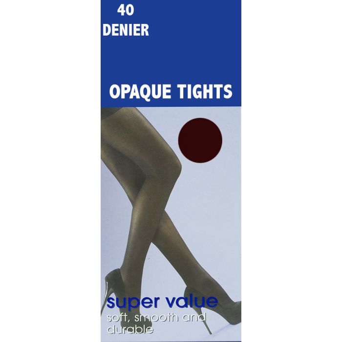 Womens 40 Denier Opaque Tights Brown