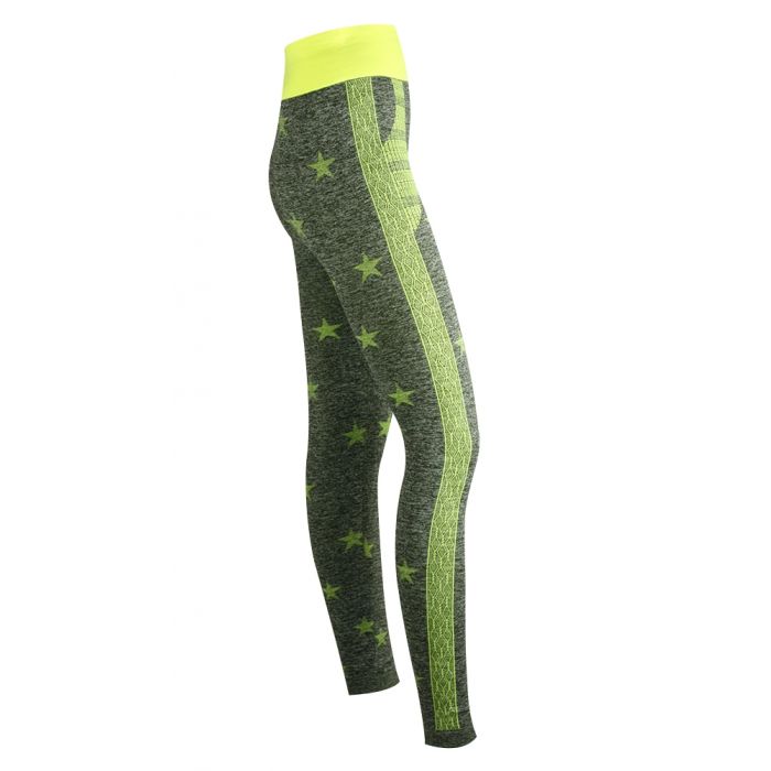 Sportswear Thick Leggings Grey Marl Star Pattern