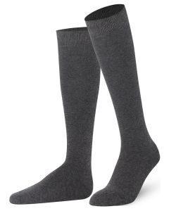 Mysocks Plain Knee High Socks-Anthracite-4-7