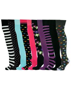 Over the Knee Socks Multi Design 10 Pairs Combed Cotton 02