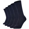 Crew Socks Plain 5 Pairs Combed Cotton Seamless Toe Combination 004