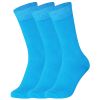 Crew Socks Plain 3 Pairs Combed Cotton Seamless Toe Combination 002