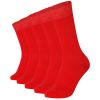 Crew Socks Plain 5 Pairs Combed Cotton Seamless Toe Combination 001