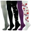 Over the Knee Socks Multi Design 5 Pairs Combed Cotton