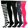 Over the Knee Socks Multi Colour Plain  5 Pairs  Combed Cotton 03
