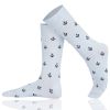 Crew Combed Cotton Seamless Toe Blue Anchor  Socks Size 7-11