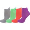 Plain 4 Pairs Multi Colour Cotton Sport Trainer Socks