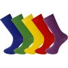  Women's Crew Socks Multi 5 Pairs Combed Cotton Selection 009