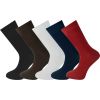 Crew Socks Plain Multi Colour Combination  5 Pairs Combed Cotton Seamless Toe Combination 004 Size 7-11