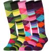 Mysocks Argyle Multi Colour 5 Pairs Knee High Socks 