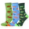 Kids Design 3 Pairs Crab Pattern Crew Socks