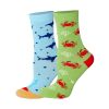 Kids Crew Socks Design 2 Pairs Multi Pattern