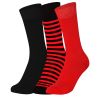 Mysocks Crew Socks Plain Stripe Combination 3 Pairs 