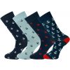 Crew Combed Cotton Seamless Toe Anchor Design Socks-Multibuy-7-11