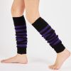Mysocks Leg Warmer Stripes Purple Black