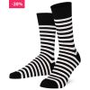 Crew Socks Stripe Combed Cotton Seamless Toe