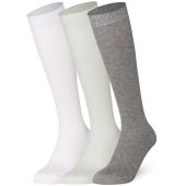  Mysocks 3 Pairs Plain Multi Colour Combination Knee High Socks