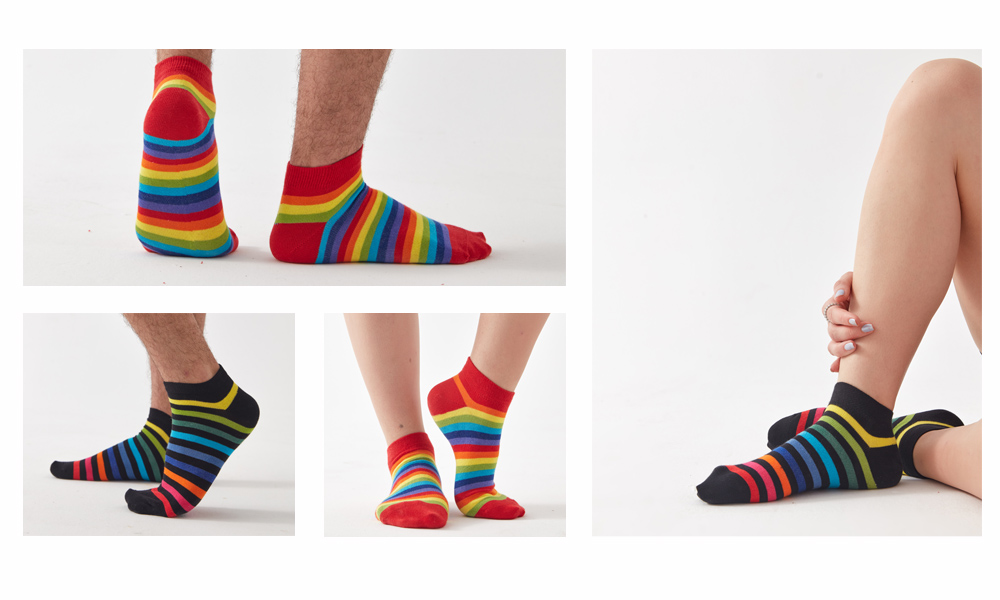 Rainbow trainer socks on sale